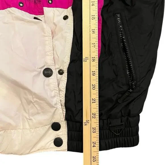 Vintage 80s 90s‎ Women’s Tyrolia Pink Color Block Ski Jacket Coat Size 6 Retro - Picture 10 of 10
